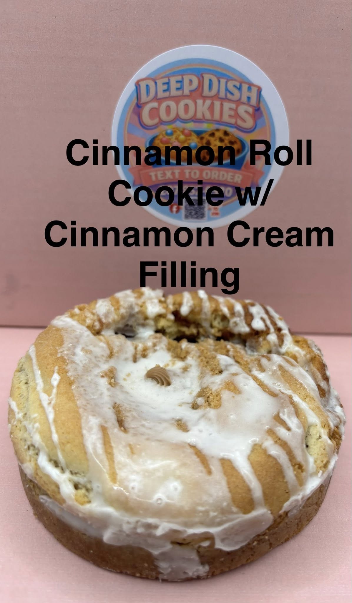 Cinnamon Roll Cookie w/ Cinnamon Cream Filling