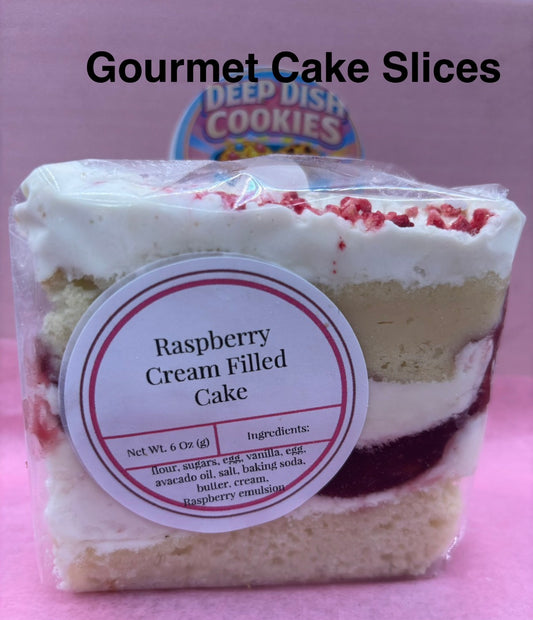 Raspberry cream filled cake