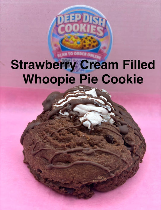 Strawberry Cream Filled Whoopie Pie Cookie