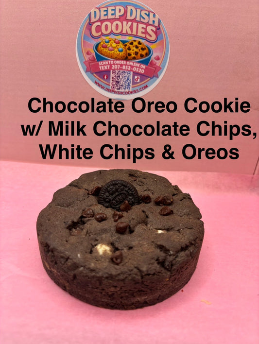 Chocolate Oreo Cookie w/ Milk Chocolate Chips, White Chips & Oreos