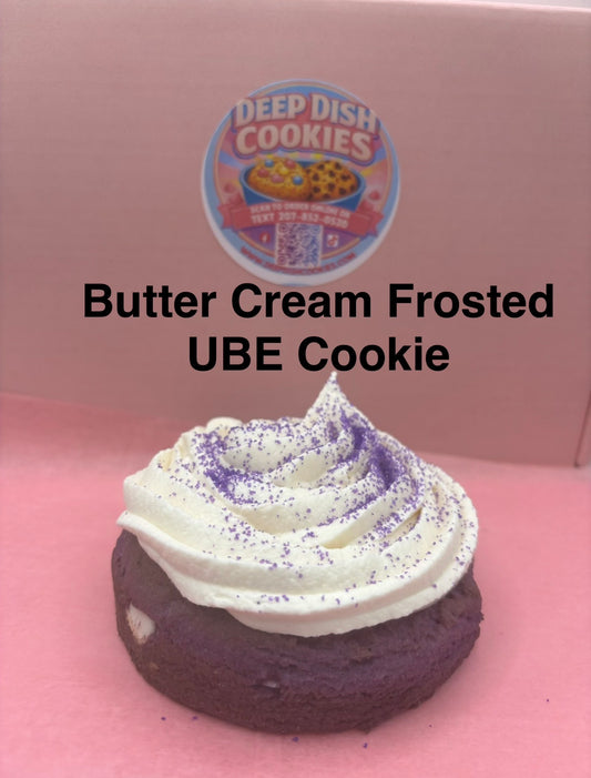 Butter Cream Frosted UBE Cookie