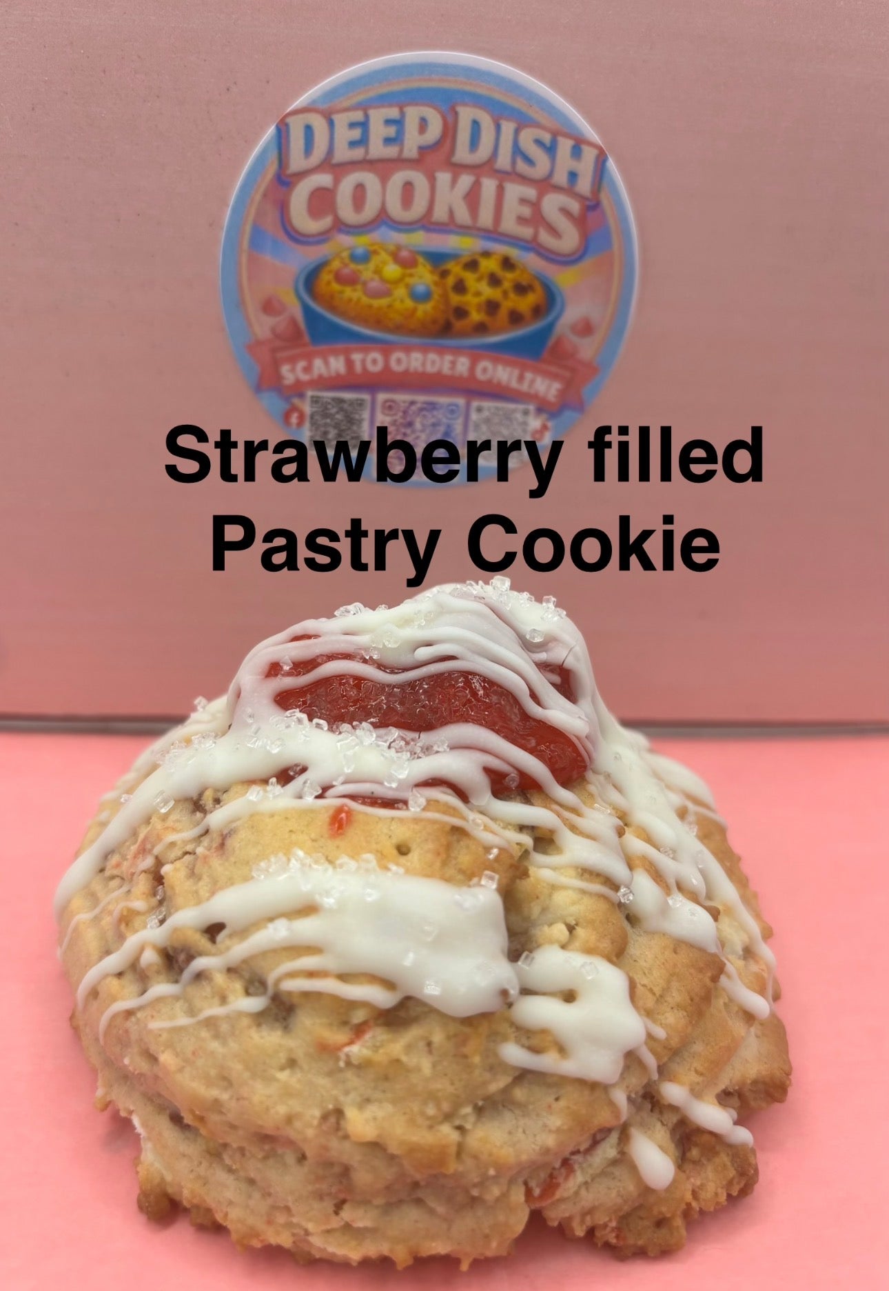 Strawberry Filled Pastry Cookie