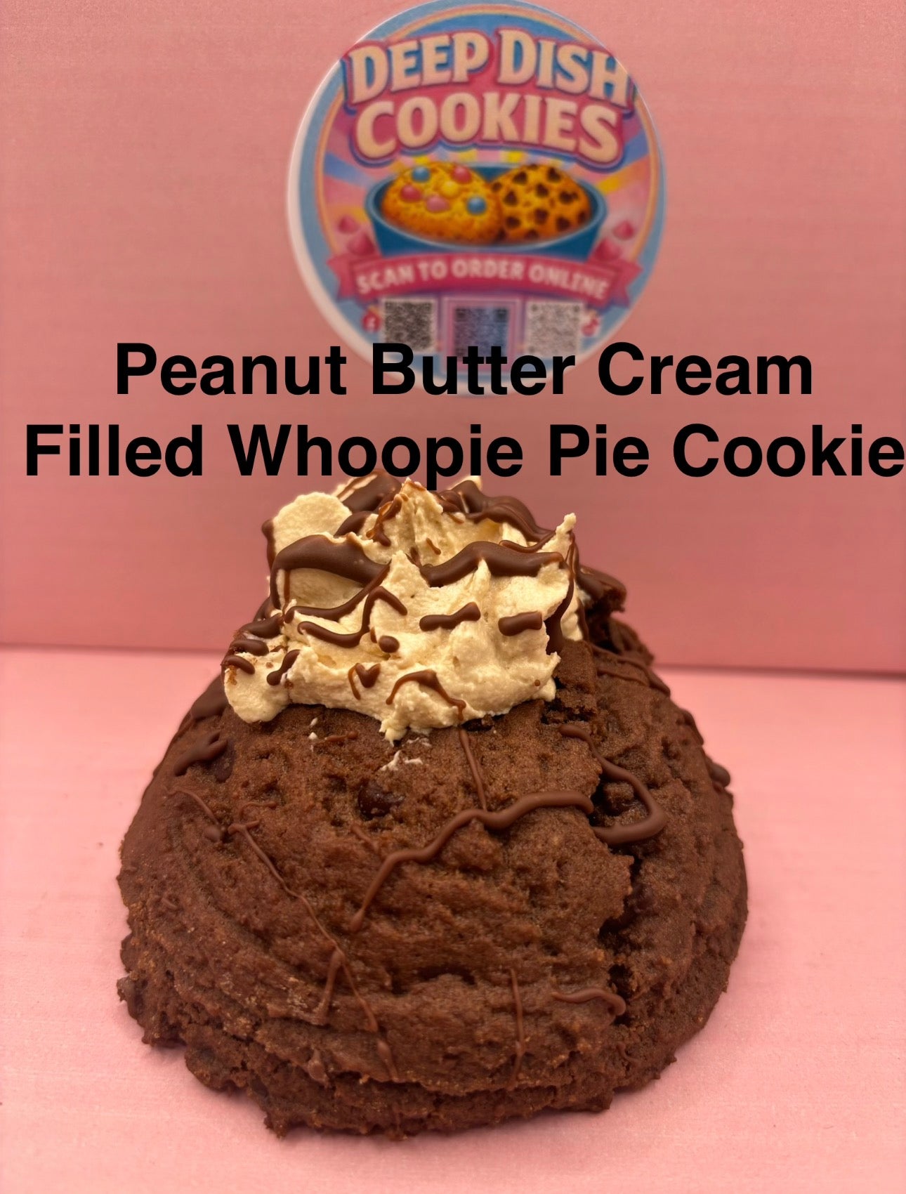 Peanut Butter Cream Filled Whoopie Pie Cookie