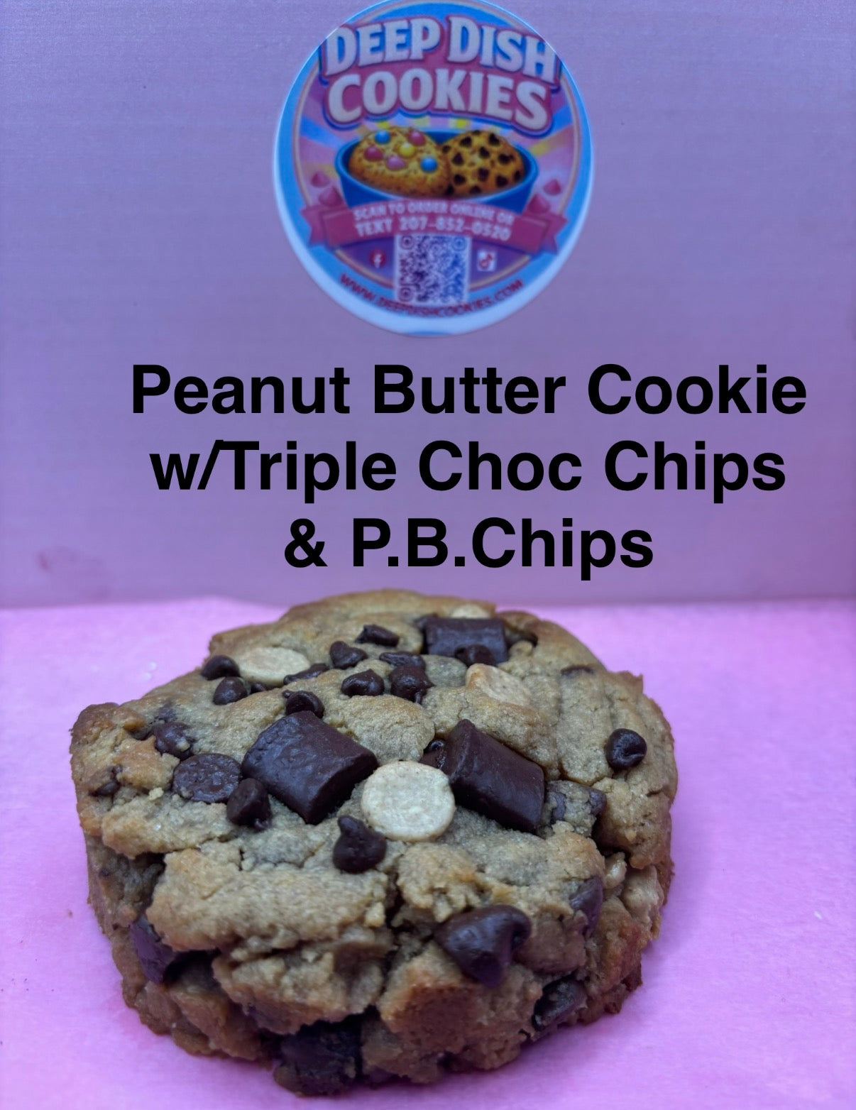 Peanut Butter Cookie W/ Triple Choc. Chips & P.B Chips